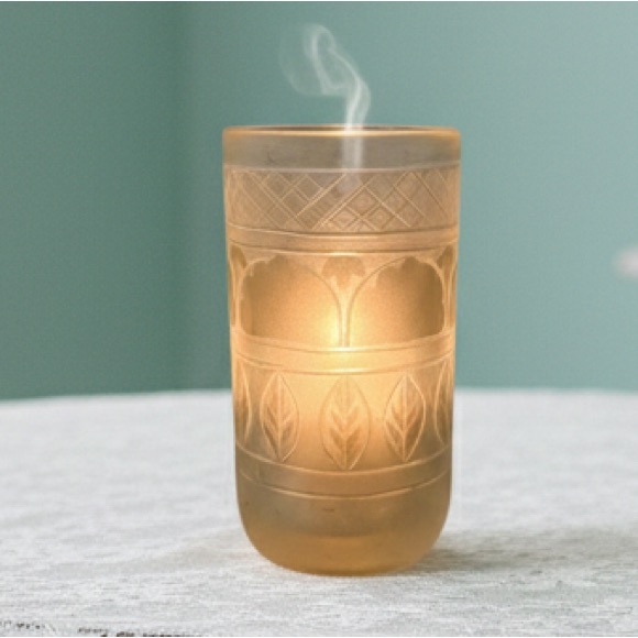 Anthropologie Other - Anthropologie NWT Oversized Carved Glass Candle: RARE FIND!